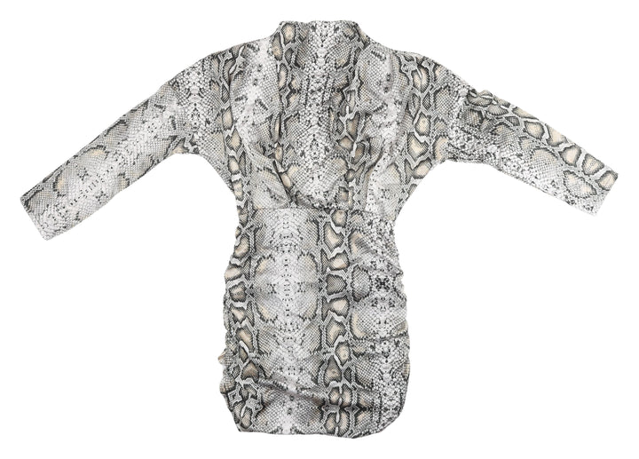 I Saw It First Womens Grey Animal Print Dress S