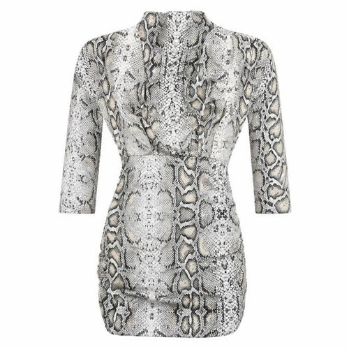 I Saw It First Womens Grey Animal Print Dress S