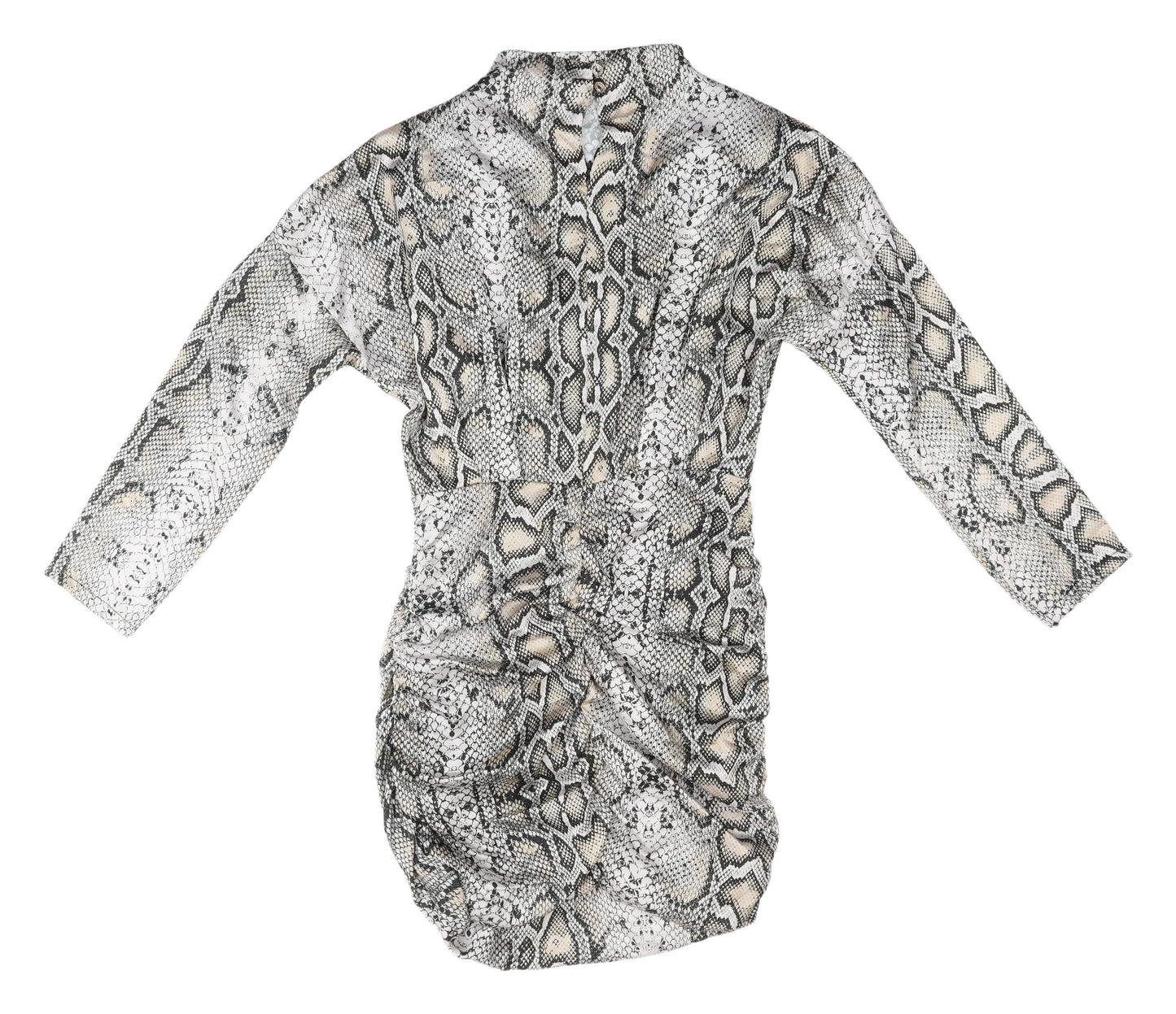 I Saw It First Womens Grey Animal Print Dress S