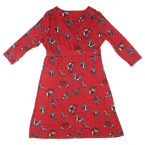 Studio Red A-Line Butterfly Print Dress 12-14
