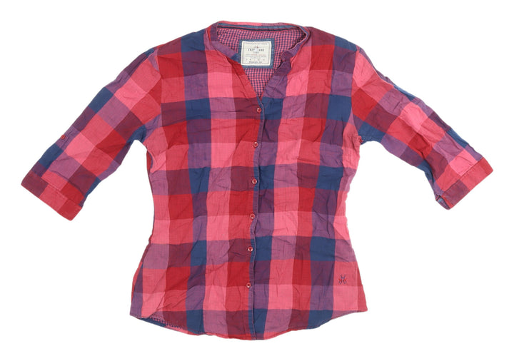Crimsoune Club Women's Red Check Button-Up Shirt XL