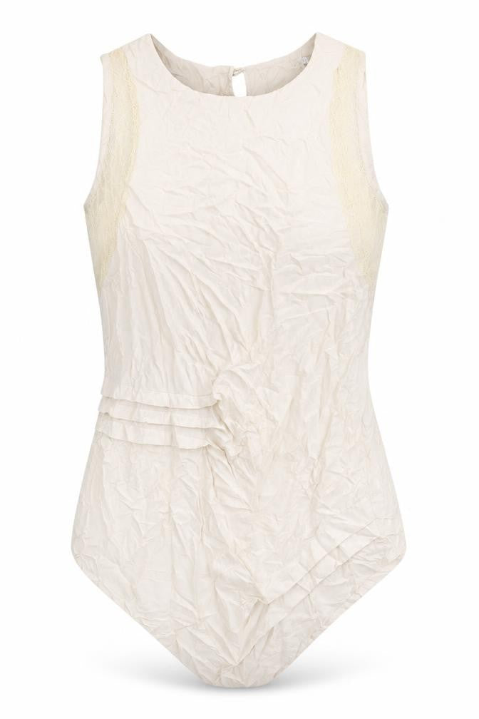 Front view of True Decadence Ivory Sleeveless Blouse, size 12