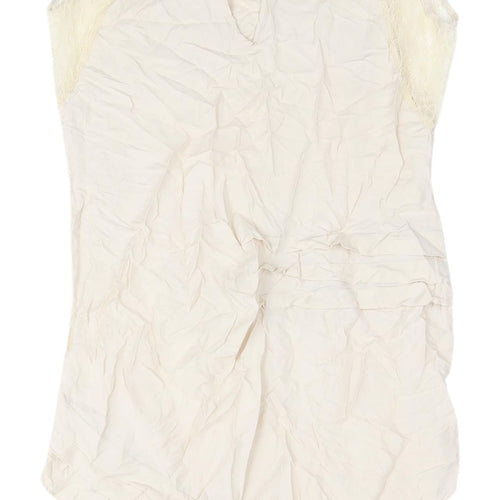 True Decadence Ivory Sleeveless Blouse, Size 12