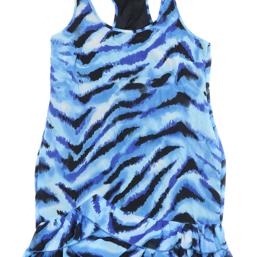 E-vie Women's Blue Animal Print Tank Dress Size 10