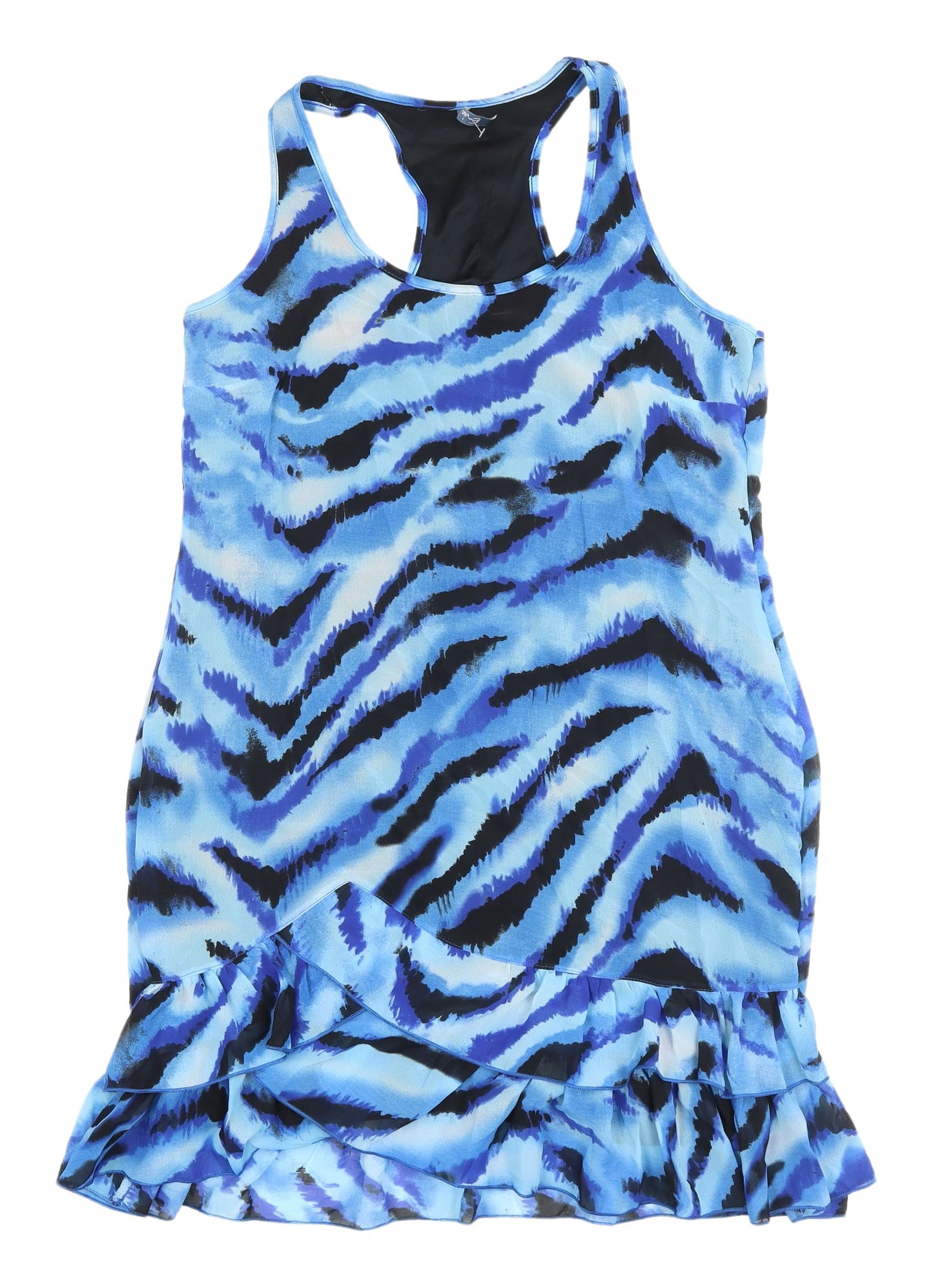 E-vie Women's Blue Animal Print Tank Dress Size 10