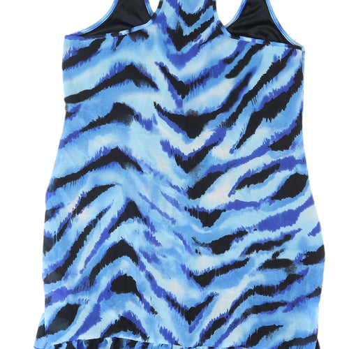 E-vie Women's Blue Animal Print Tank Dress Size 10