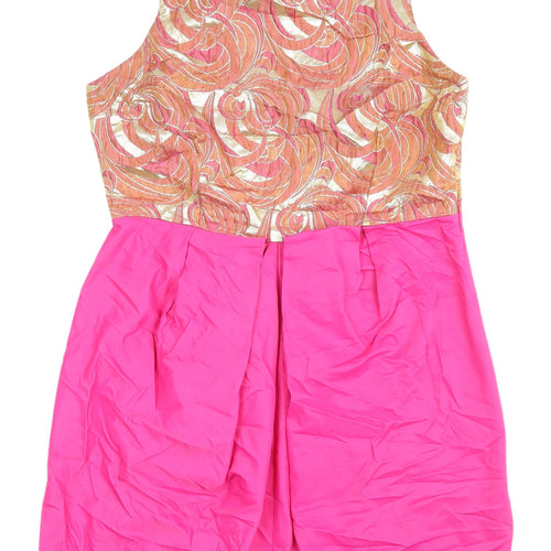 River Island Women's Pink Sleeveless Slip Dress Size 14