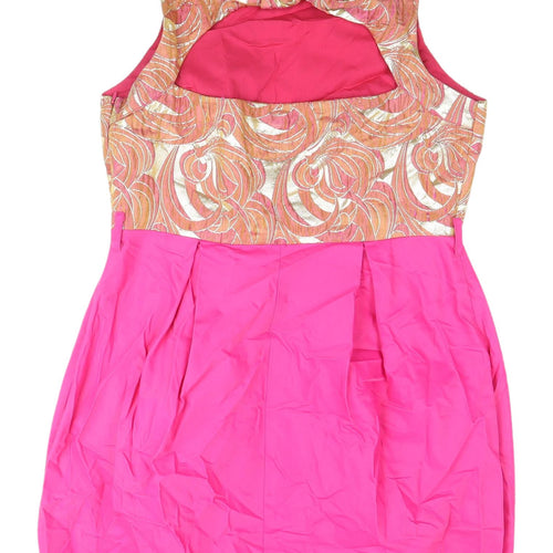 River Island Women's Pink Sleeveless Slip Dress Size 14