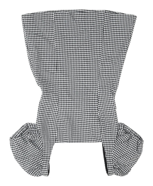 Zara Women's Black Gingham Pencil Dress M