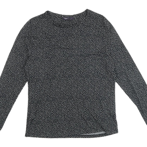 Marks and Spencer Women's Black Polka Dot Long Sleeve T-Shirt