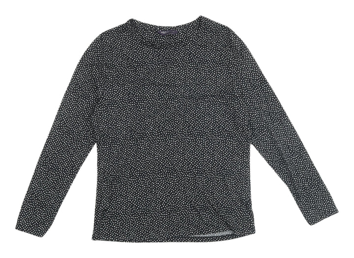 Marks and Spencer Women's Black Polka Dot Long Sleeve T-Shirt