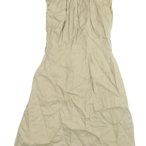 Laura Ashley Women Beige Shift Dress Size 8