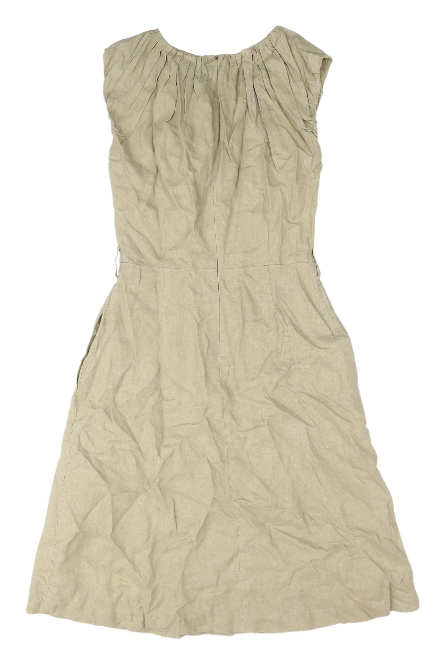 Laura Ashley Women Beige Shift Dress Size 8
