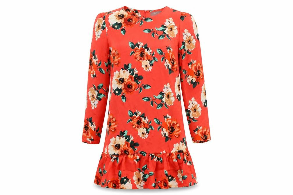 Front view of Studio Women's Multicoloured Floral Shift Dress, size 12