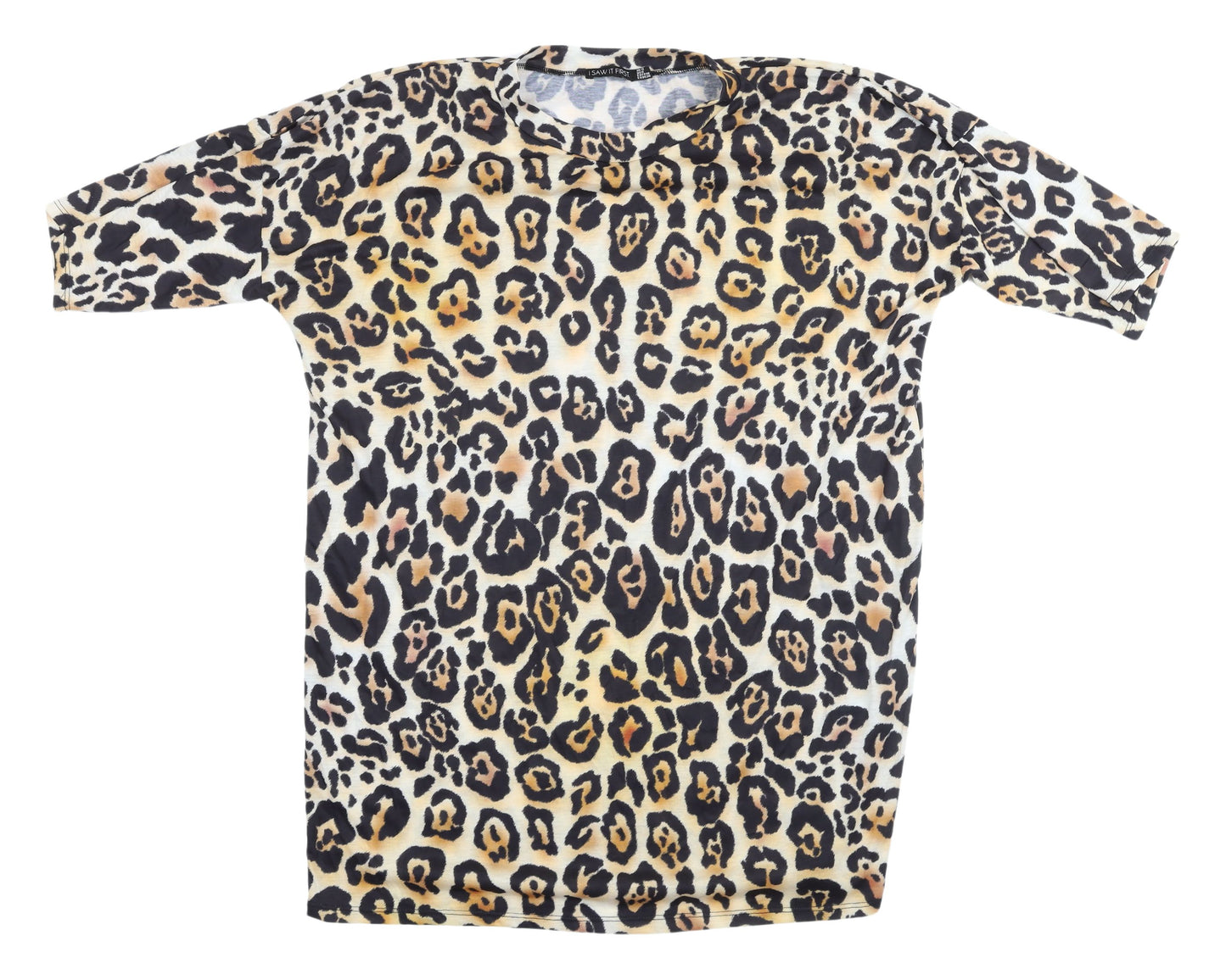 I SAW IT FIRST Women's Leopard Print T-Shirt Size 12