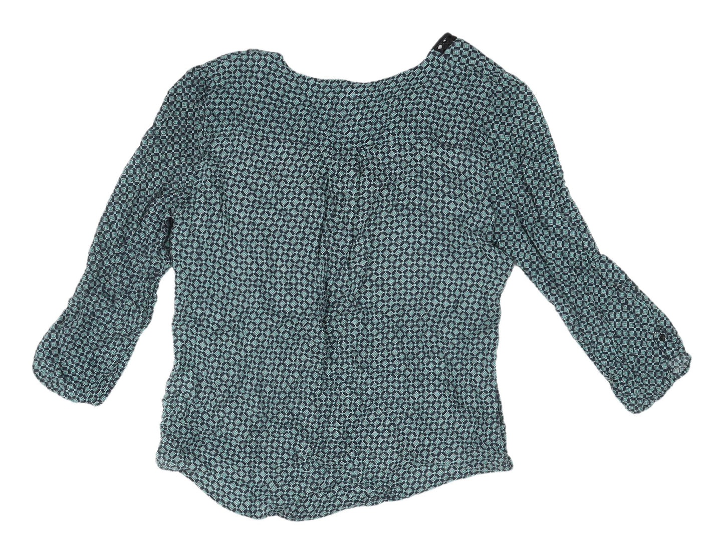 1.2.3 Paris Women's Blue Geometric Blouse Size 14