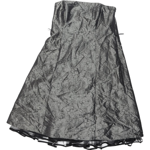Debenhams Women's Grey A-Line Strapless Dress Size 16