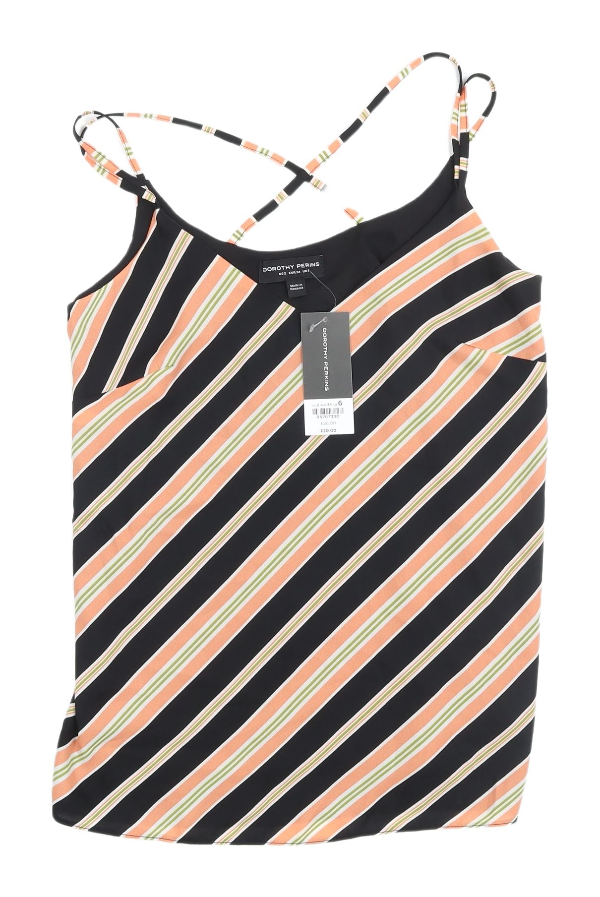 Dorothy Perkins Women's Multicoloured Camisole Tank Size 6