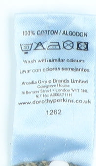 Dorothy Perkins Women's Blue Embroidered Top Size 14