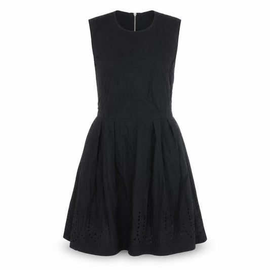 Front view of Gap Women's Black Fit & Flare Dress, size 10