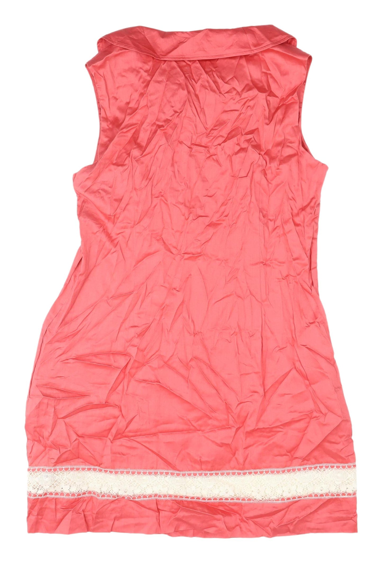 New Look Red Sleeveless Collared Dress UK 16