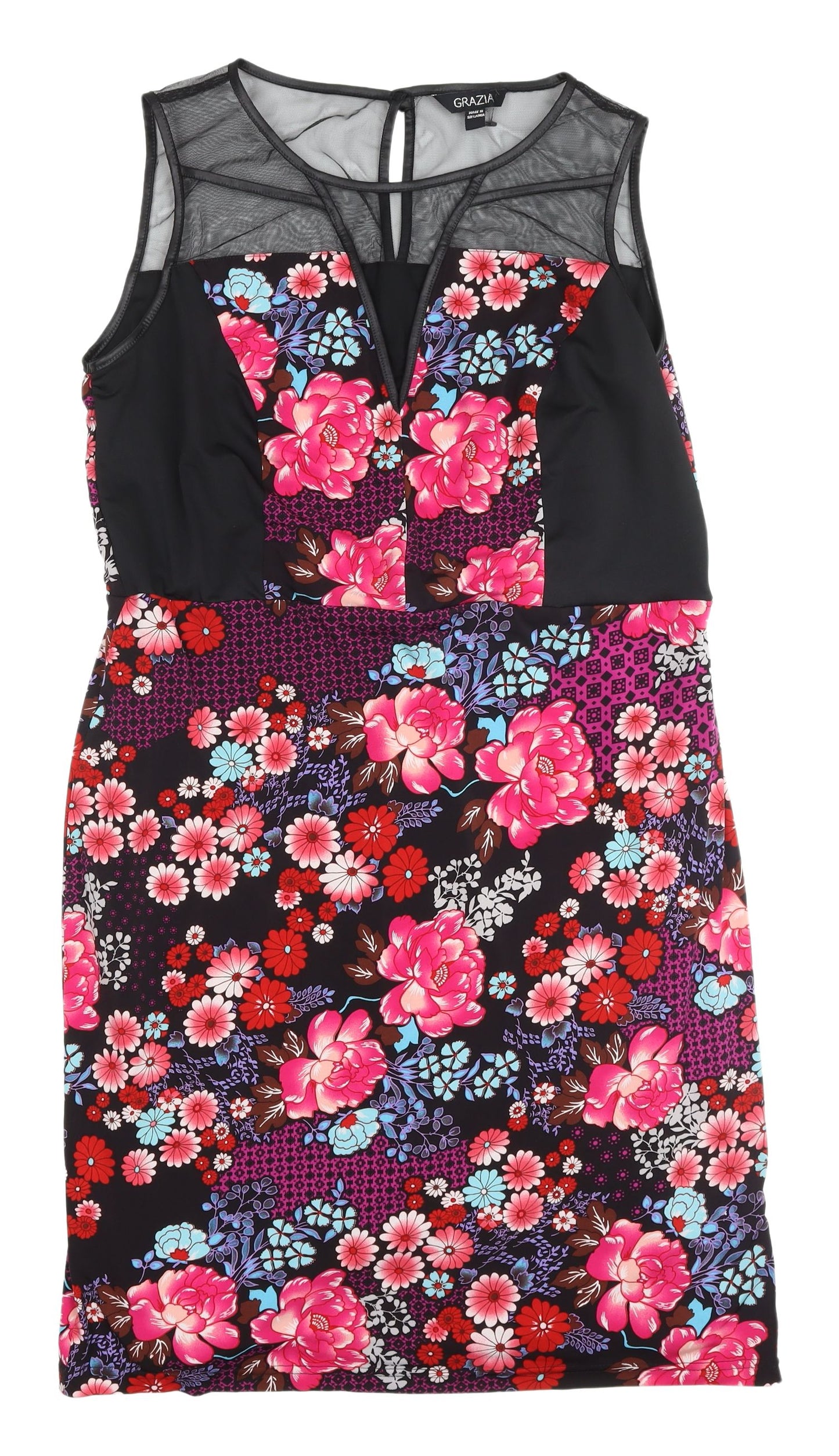 Grazia Women's Multicoloured Floral Dress Size 18