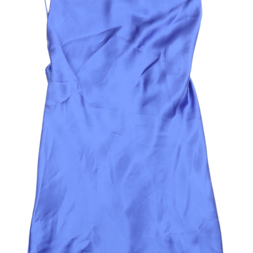 Zara Women's Blue Slip Dress, Size M, Party Wear