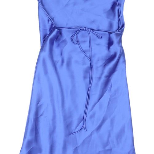 Zara Women's Blue Slip Dress, Size M, Party Wear