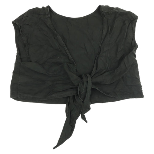 Oliver Bonas Women's Black Cropped Blouse, Size 14