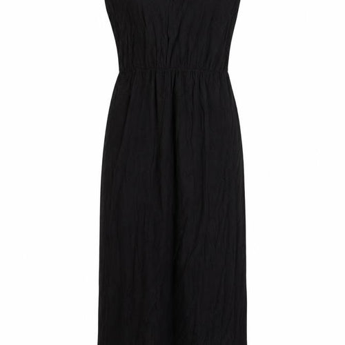 Oasis Black Sheath Midi Dress S Women V-Neck