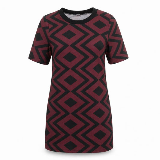 Front view of Dorothy Perkins Women's Geometric T-Shirt Dress, size 12