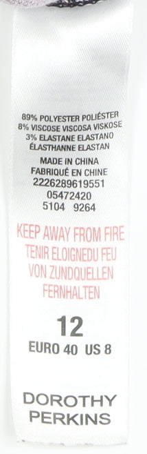 Dorothy Perkins Women's Geometric T-Shirt Dress, Size 12