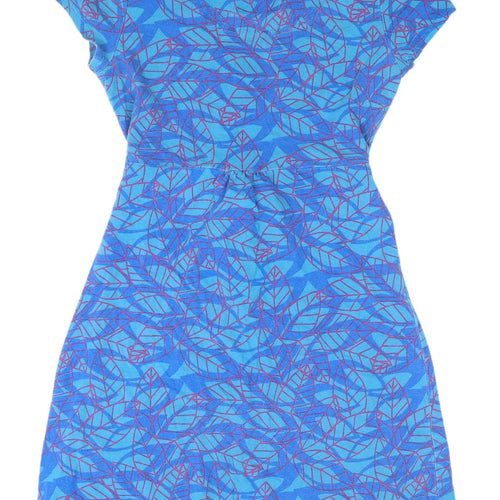 Mantaray Women's Blue Geometric Jersey Dress 12