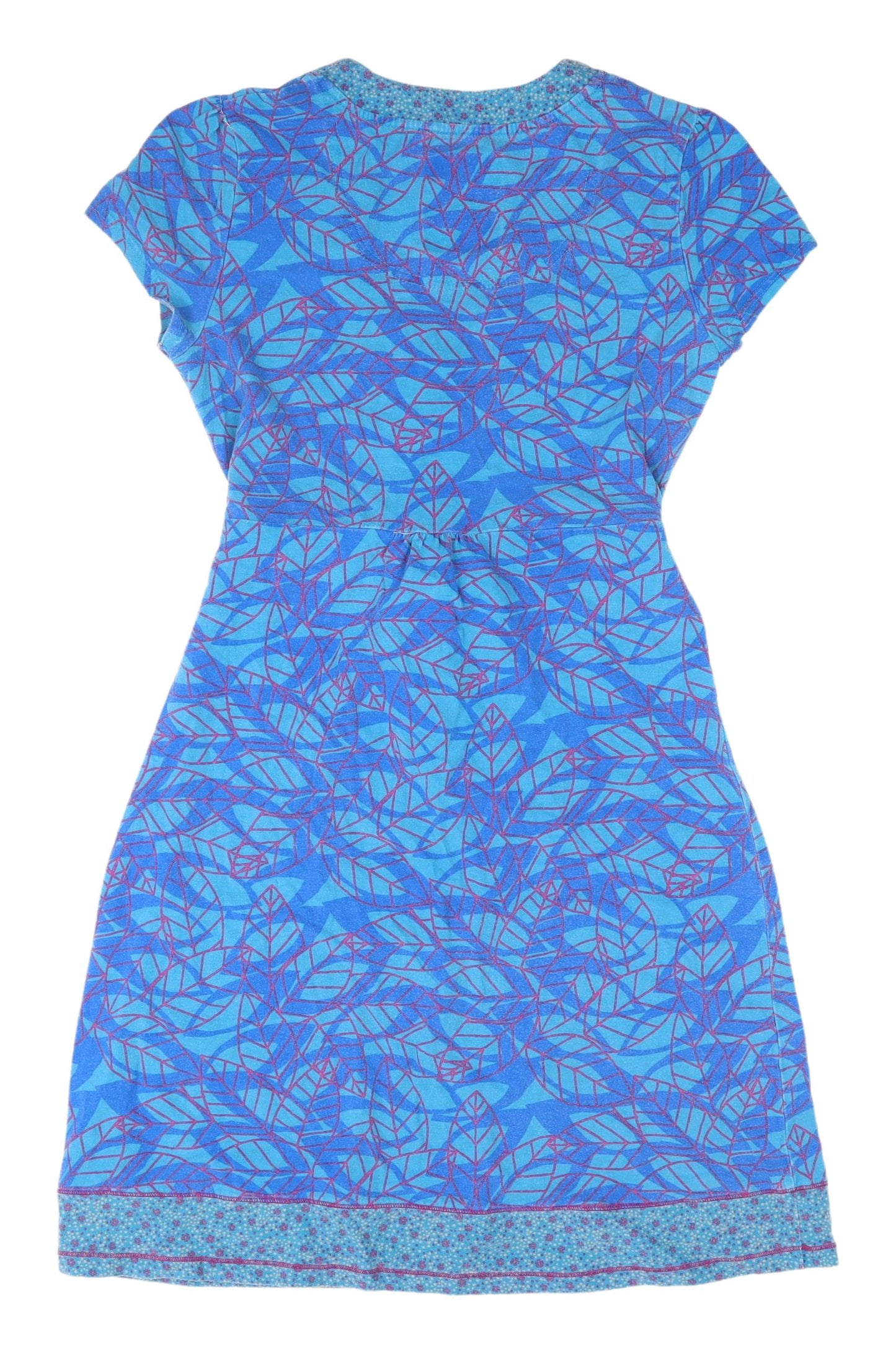 Mantaray Women's Blue Geometric Jersey Dress 12