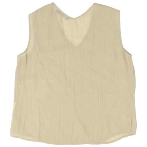 VERSE Women's Beige V-Neck Tank Top Size 14