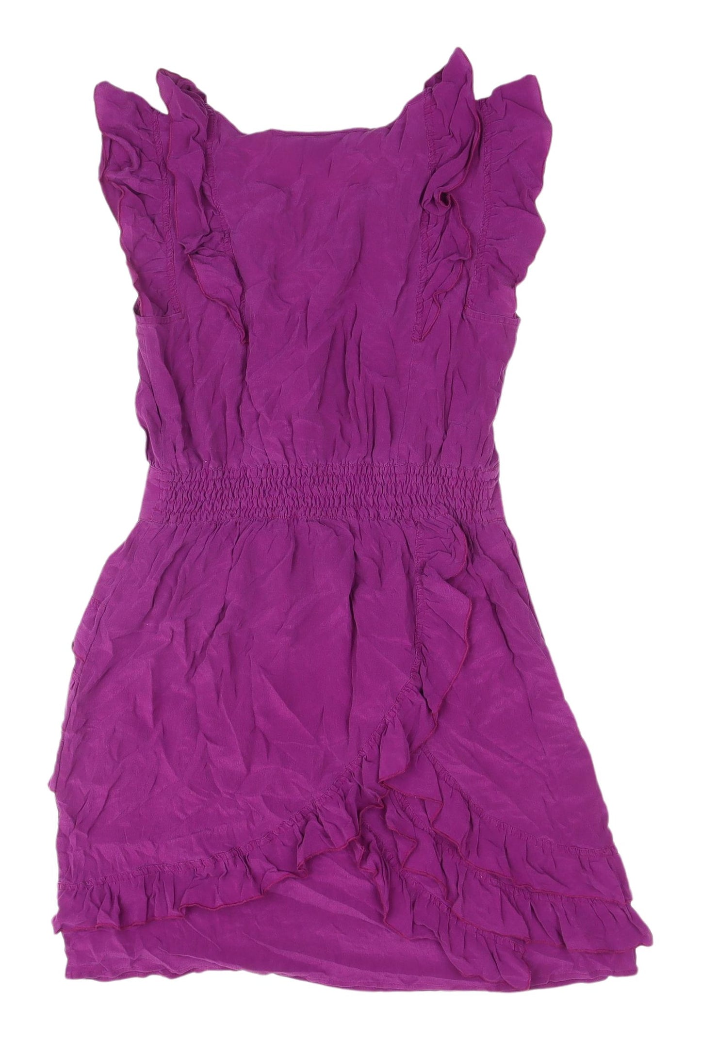 Warehouse Purple Silk Sleeveless Shift Dress Size 12