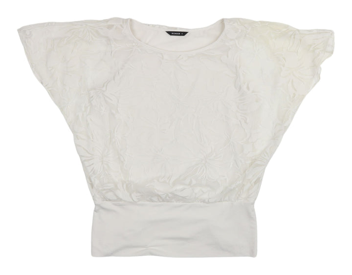 Roman Ivory Floral Blouse, Size 10, Women’s, Summer Style