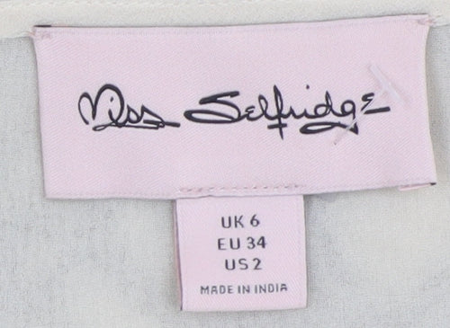Miss Selfridge Women Ivory Cold Shoulder Blouse