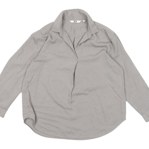 Uniqlo Women's Grey Blouse XS Casual Workwear