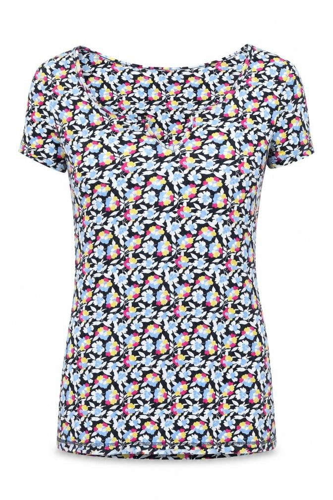 Marks and Spencer Women's Multicolour Size 6 Floral T-Shirt