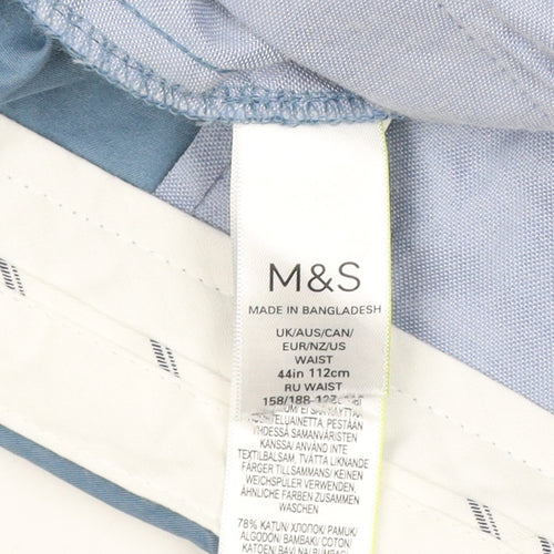 Marks and Spencer Men's Blue Chino Shorts Size 44