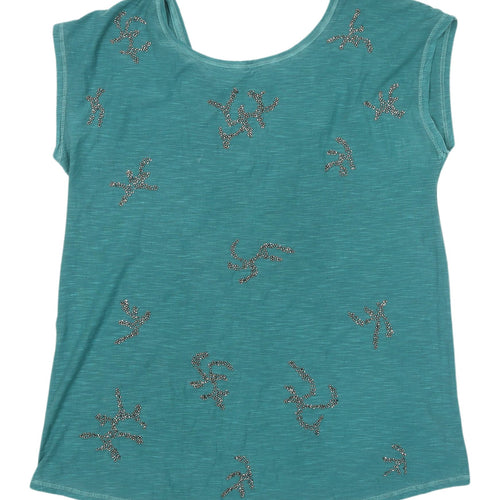 Next Maternity Green Beaded T-Shirt UK 14