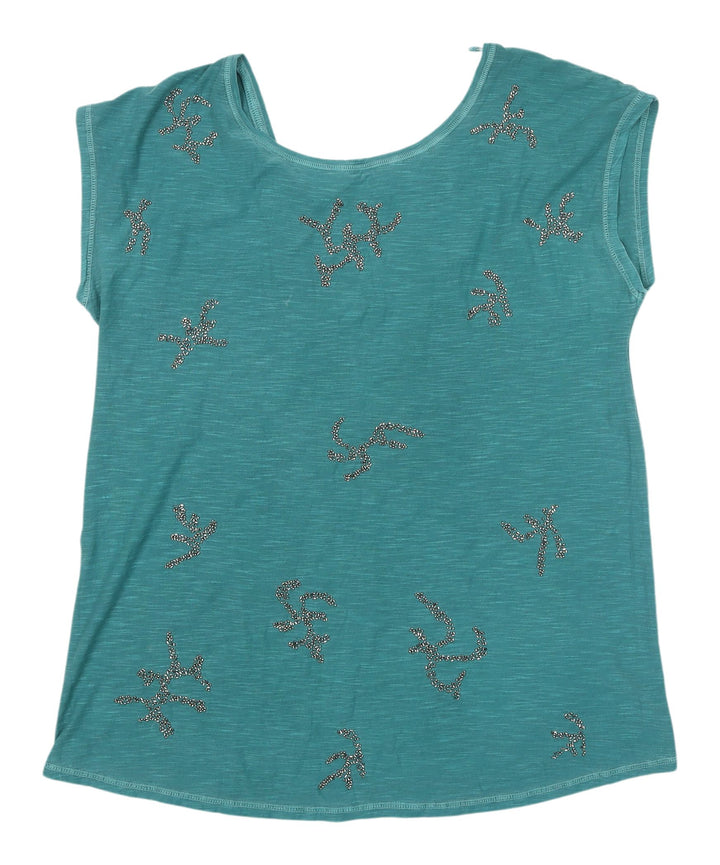 Next Maternity Green Beaded T-Shirt UK 14