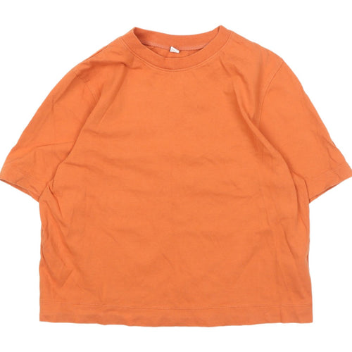 Uniqlo Women's Orange XS Basic T-Shirt, Casual Comfort