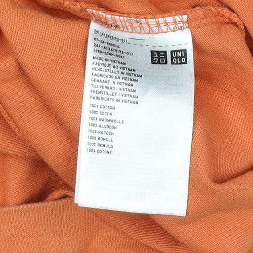 Uniqlo Women's Orange XS Basic T-Shirt, Casual Comfort