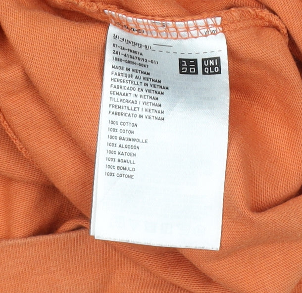 Uniqlo Women's Orange XS Basic T-Shirt, Casual Comfort