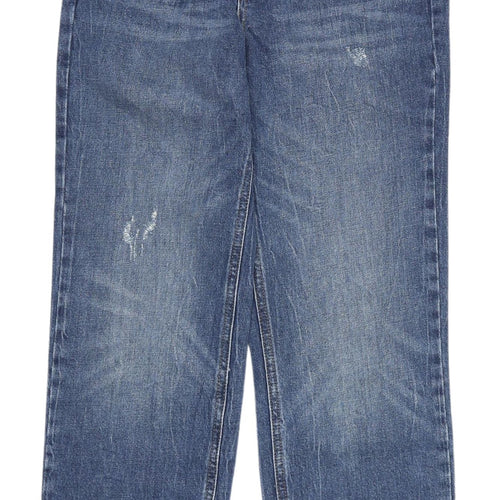 Marks and Spencer Women's Blue Straight Cut Jeans Size 8