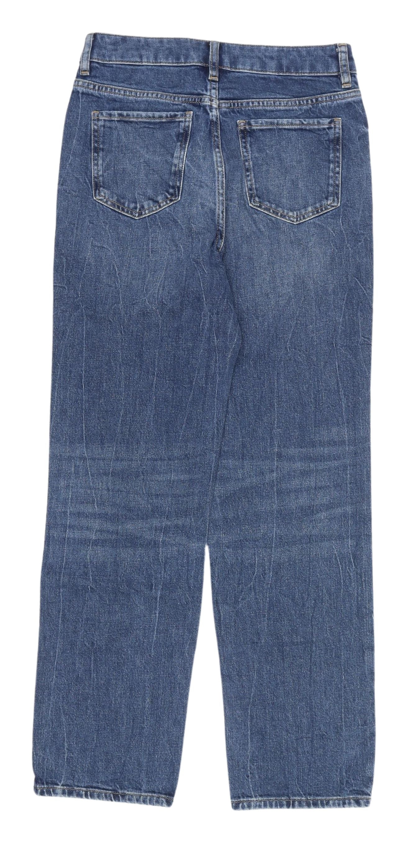 Marks and Spencer Women's Blue Straight Cut Jeans Size 8