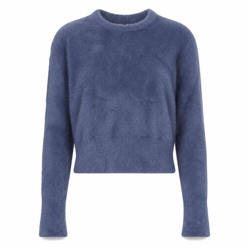 Zara Women’s Blue Pullover Jumper, Size S, Faux Fur Knit