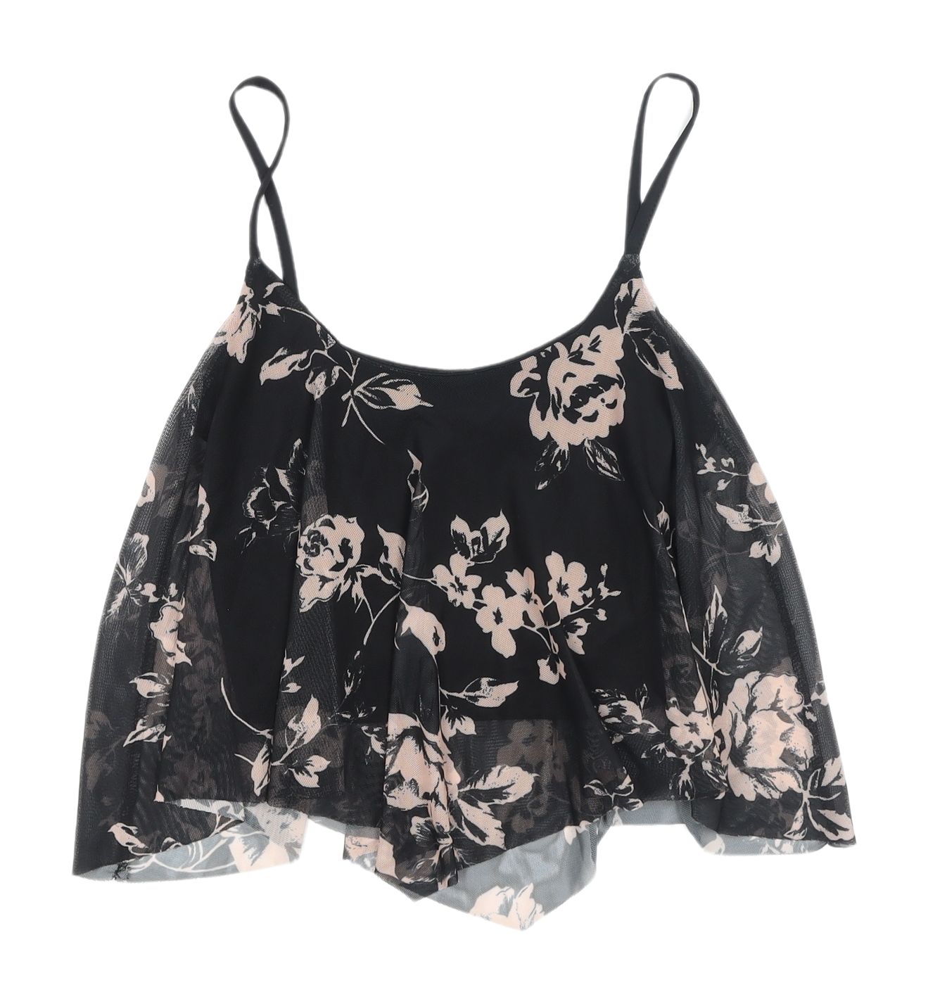 New Look Women's Black Floral Camisole Tank Size 8